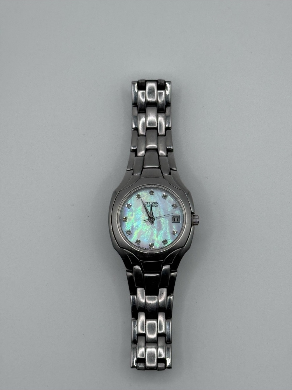 Citizen Silver-tone Stainless Steel Eco-Drive Watch with Mother-of-Pearl Dial - Picture 7 of 7